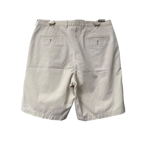 Peter Millar Light Stone Cotton Flat Front Chino Shorts Mens Size 34 - Picture 5 of 5